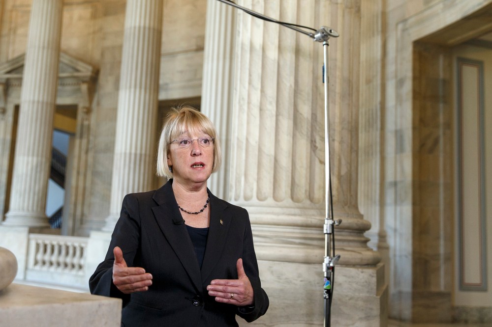 Senate Budget Committee Chairwoman Patty Murray, (D-WA), during an interview on Capitol Hill in Washington on Dec. 18, 2013.