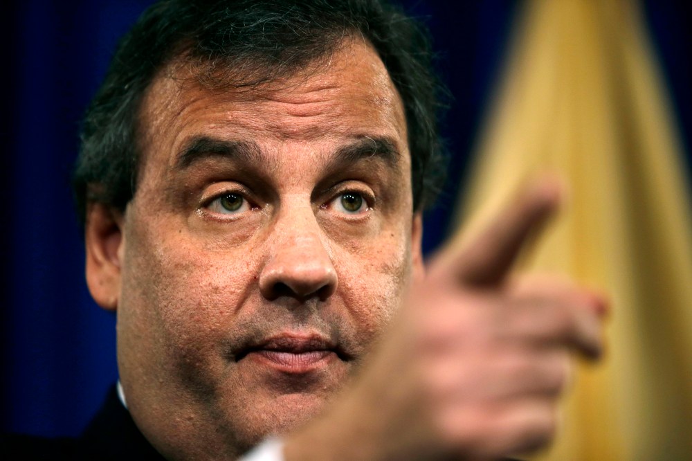 New Jersey Gov. Chris Christie gestures during a news conference, Jan. 9, 2014, at the Statehouse in Trenton, N.J.