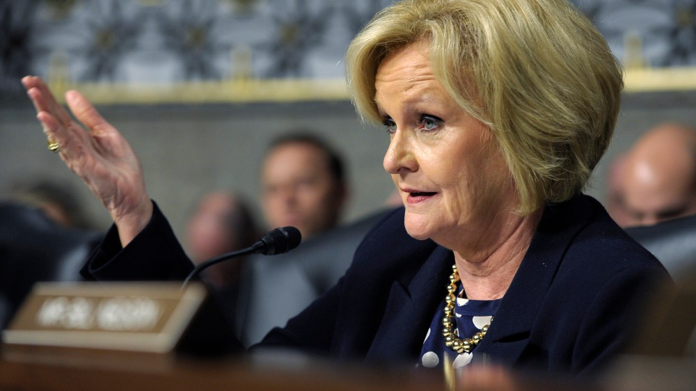 Sen. Claire McCaskill, D-Mo., speaks during a hearing on Capitol Hill in Washington, D.C., Jan. 31, 2013.