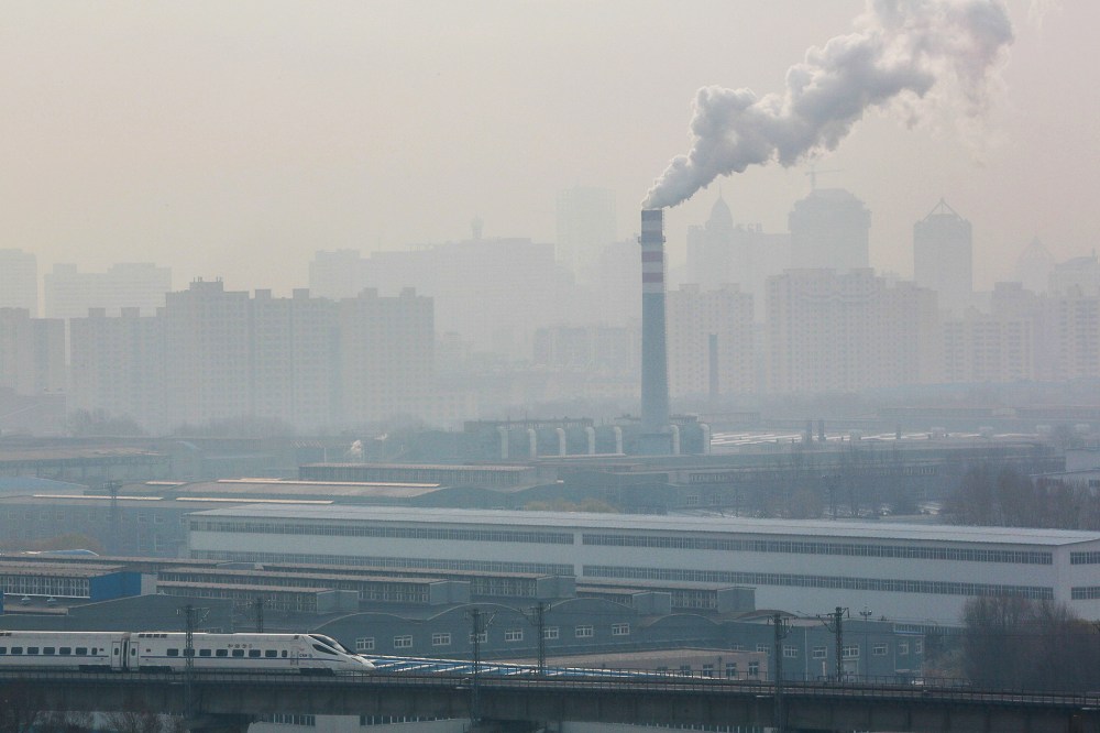 A view of the smog in Changchun city, northeast Chinas Jilin province, Nov. 8, 2013. (Imaginechina/AP)