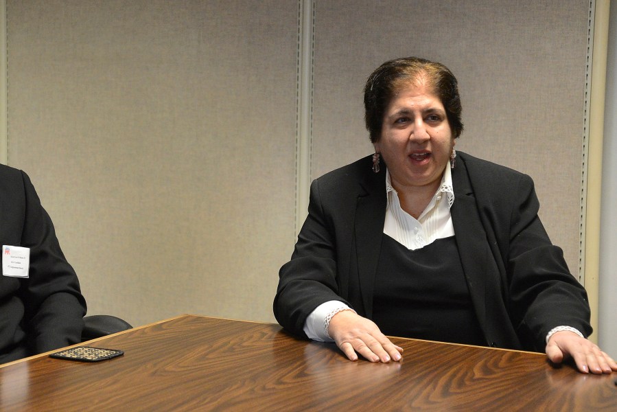 Susanne Atanus is interviewed in Arlington Heights, Ill. Jan. 20. 2014.