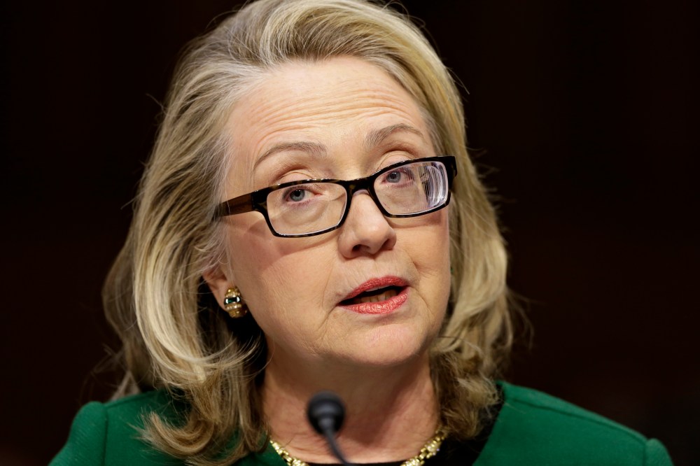 Secretary of State Hillary Clinton testifies on Capitol Hill in Washington, Wednesday, Jan. 23, 2013.  (Photo by J. Scott Applewhite/AP)