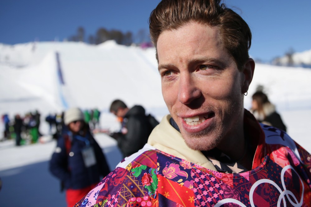 Shaun White is seen during training for Olympic Snowboard Slopestyle in Sochi, Russia, on Feb. 4, 2014.