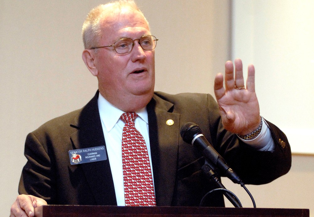 Georgia insurance commissioner Ralph Hudgens participates in a debate while campaigning in Dalton, Ga. on July 24, 2010.