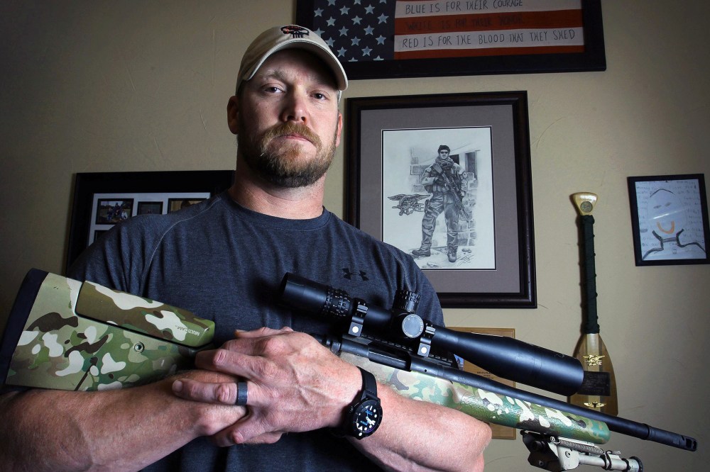 In this April 6, 2012, photo, former Navy SEAL and author of the book "American Sniper" poses in Midlothian, Texas. (Photo by Paul Moseley/The Fort Worth Star-Telegram/AP)
