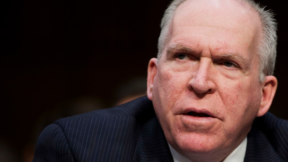 CIA Director John Brennan testifies on Capitol Hill, Jan. 29, 2014.