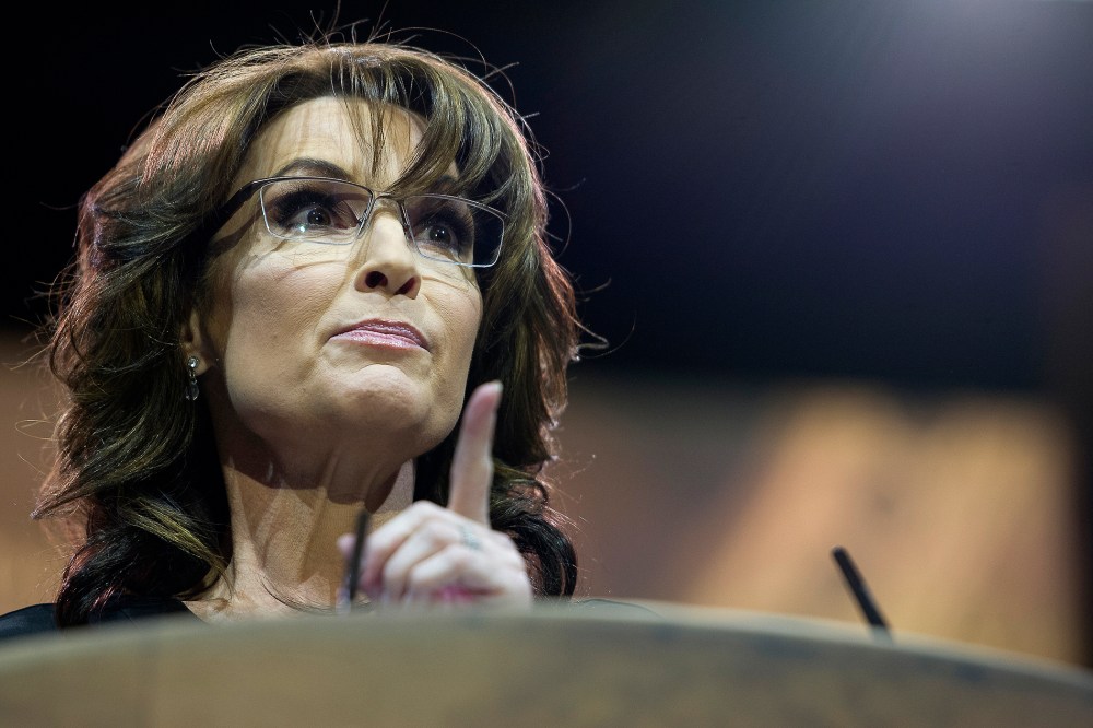 Former Alaska Governor Sarah Palin speaks at the Conservative Political Action Conference (CPAC) at the Gaylord National at National Harbor, Maryland on March 8, 2014.