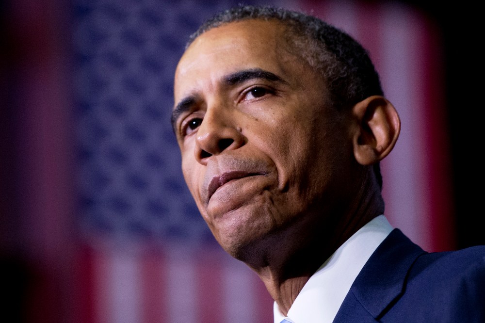 President Barack Obama speaks at an event on Jan. 9, 2015, at Pellissippi State Community College in Knoxville, Tenn. (Photo by Carolyn Kaster/AP)