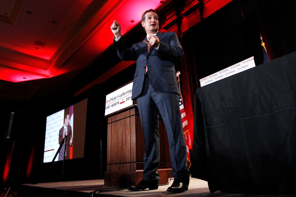 U.S. Sen. Ted Cruz, R-Texas, delivers a speech to 2014 Red State Gathering attendees, Aug. 8, 2014, in Fort Worth, Texas.