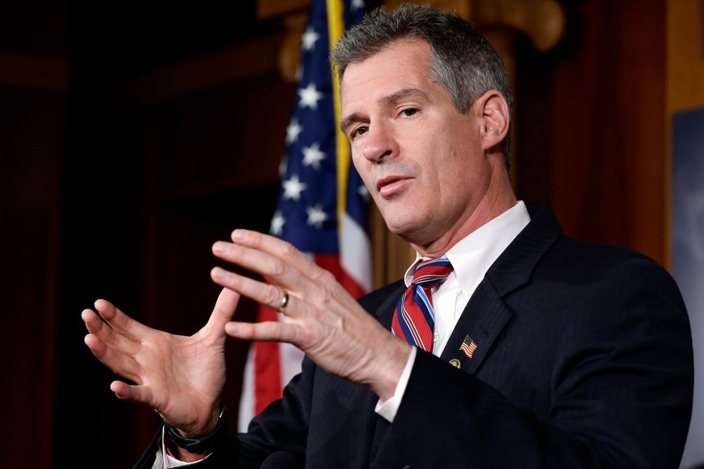 Sen. Scott Brown, R-Mass., on Capitol Hill in Washington.