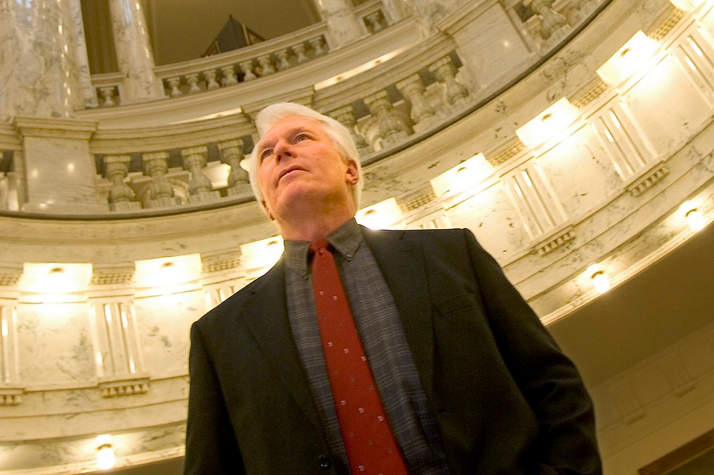 Former Boise Minister Bryan Fisher stands inside the Idaho Statehouse rotunda in downtown Boise, Idaho on Thursday, Feb. 15, 2007.