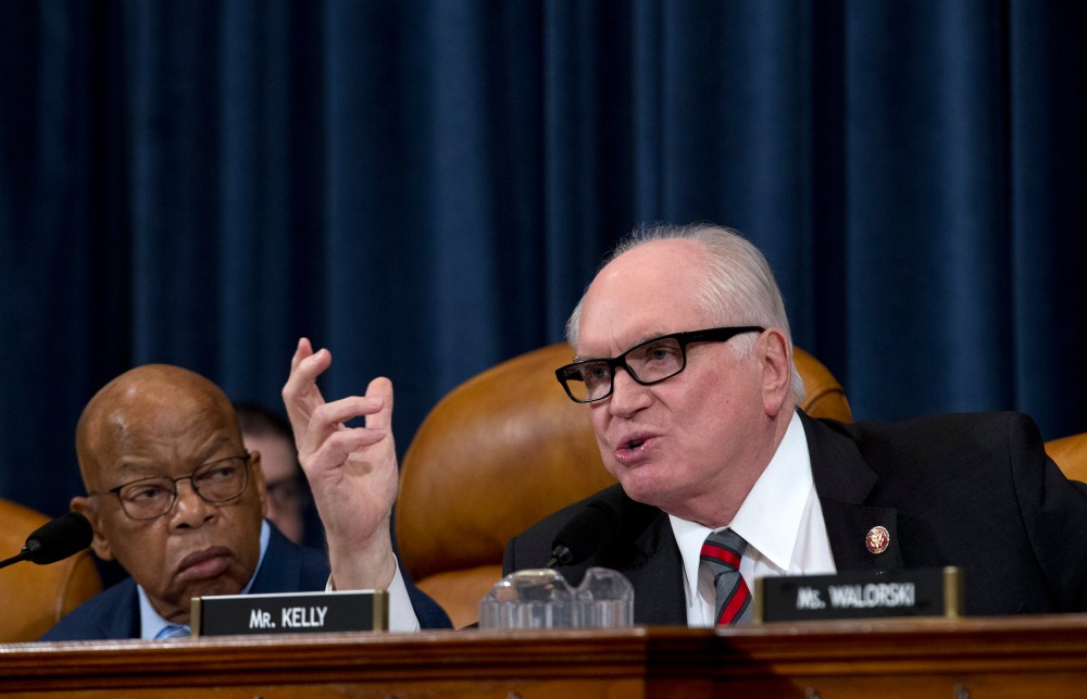 House Ways & Means Committee Oversight Subcommittee Ranking Member Mike Kelly, R-Pa., speaks during a hearing on proposals to compel presidents and presidential candidates to make public years of their tax returns on Capitol Hill, Thursday, Feb. 7, 2019,