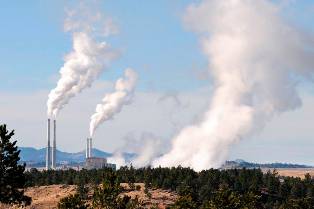 This Nov. 18, 2008 file photo shows the coal-fired power plant in Colstrip in southeastern Mont. (Photo by James Woodcock/Billings Gazette/AP)