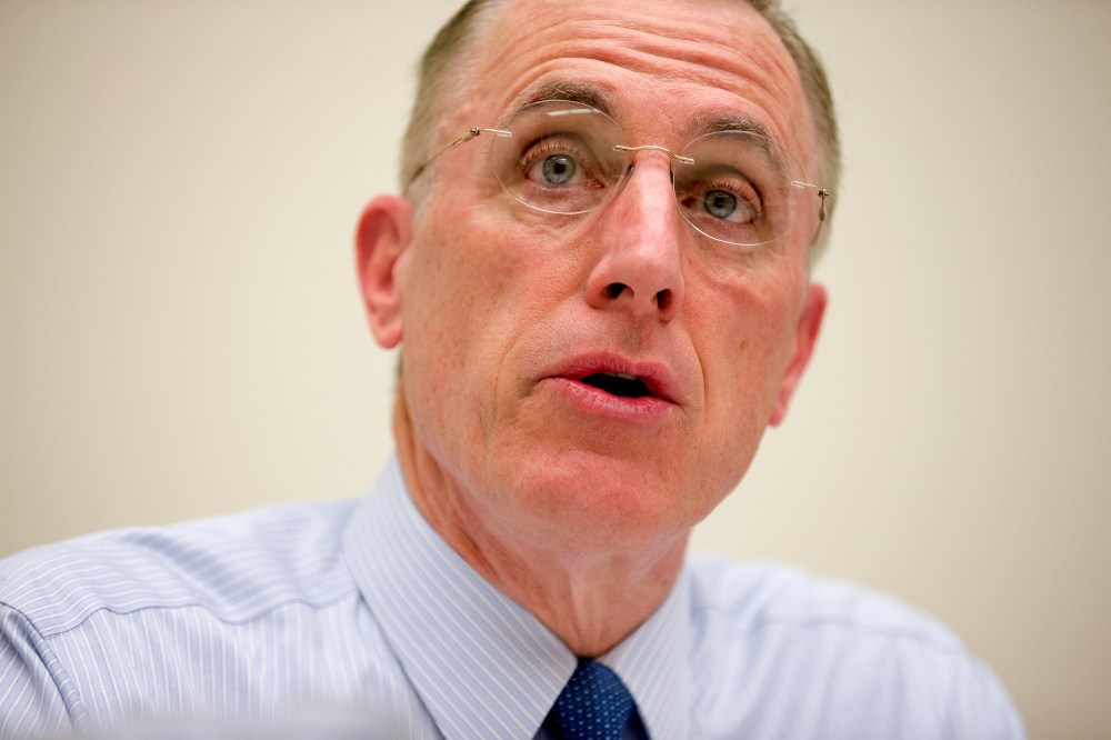 Congressional Steel Caucus Chairman Rep. Tim Murphy, R-Pa. speaks on Capitol Hill in Washington, Thursday, March 26, 2015, during a hearing of the caucus to discuss the state of the U.S. steel industry.
