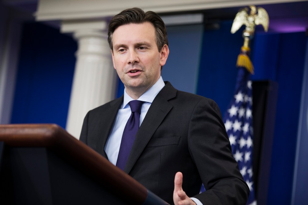 White House press secretary Josh Earnest answers a question about Republican Presidential candidate Donald Trump during the daily press briefing on Dec. 8, 2015, in Washington. (Photo by Evan Vucci/AP)