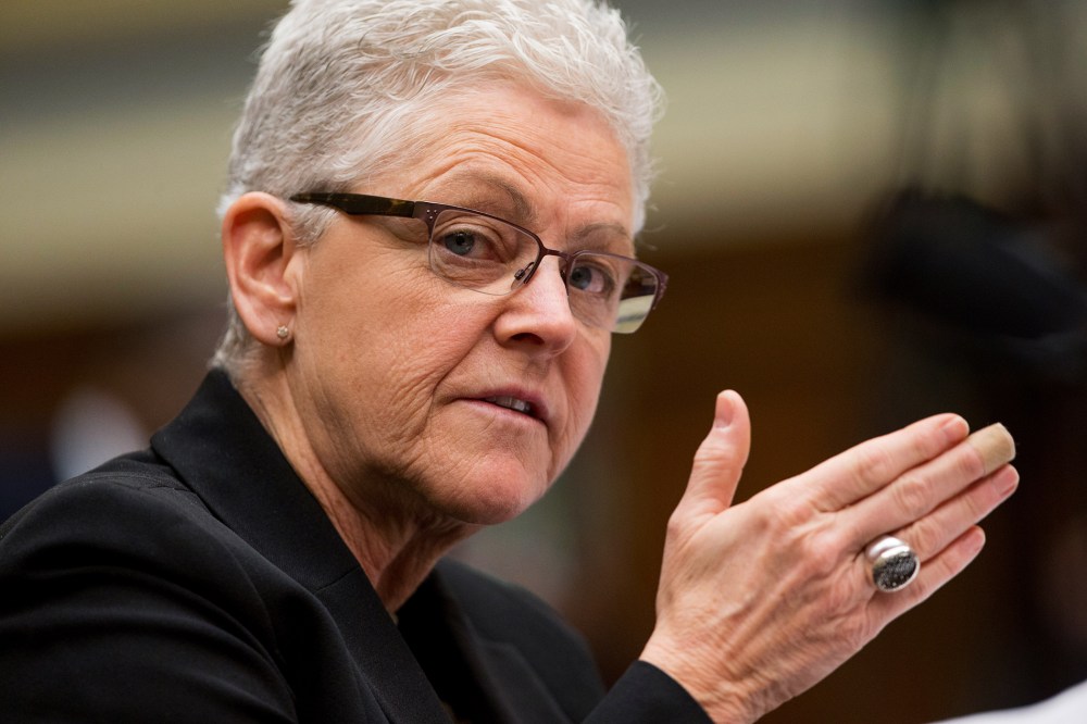 EPA Administrator Gina McCarthy testifies before a House Oversight and Government Reform Committee hearing in Washington, March 17, 2016. (Photo by Andrew Harnik/AP)