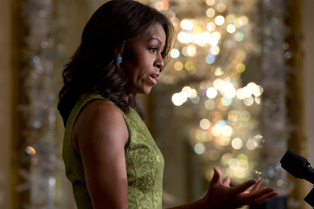 First lady Michelle Obama Speaks in the East Room of the White House in Washington, D.C., Dec. 2, 2015. (Photo by Carolyn Kaster/AP)