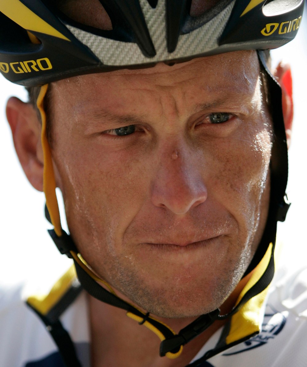 The Jan. 14, 2009 file photo shows seven-time Tour de France cycling champion Lance Armstrong of the U.S. during a stop on the third day of training with his team Astana in Adelaide, Australia. UCI, the cycling governing body, agreed Monday, Oct. 22,...