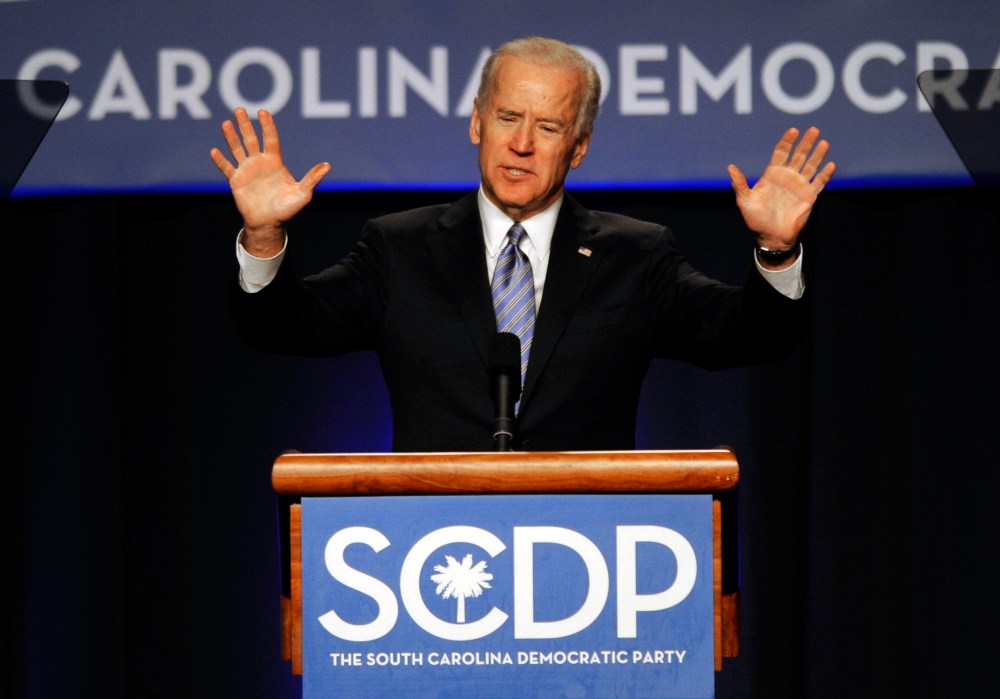 Vice President Joe Biden speaks during the South Carolina Democratic parties Jefferson Jackson Dinner Friday, May 3, 2013, in Columbia, SC. (Photo by Mary Ann Chastain/AP)