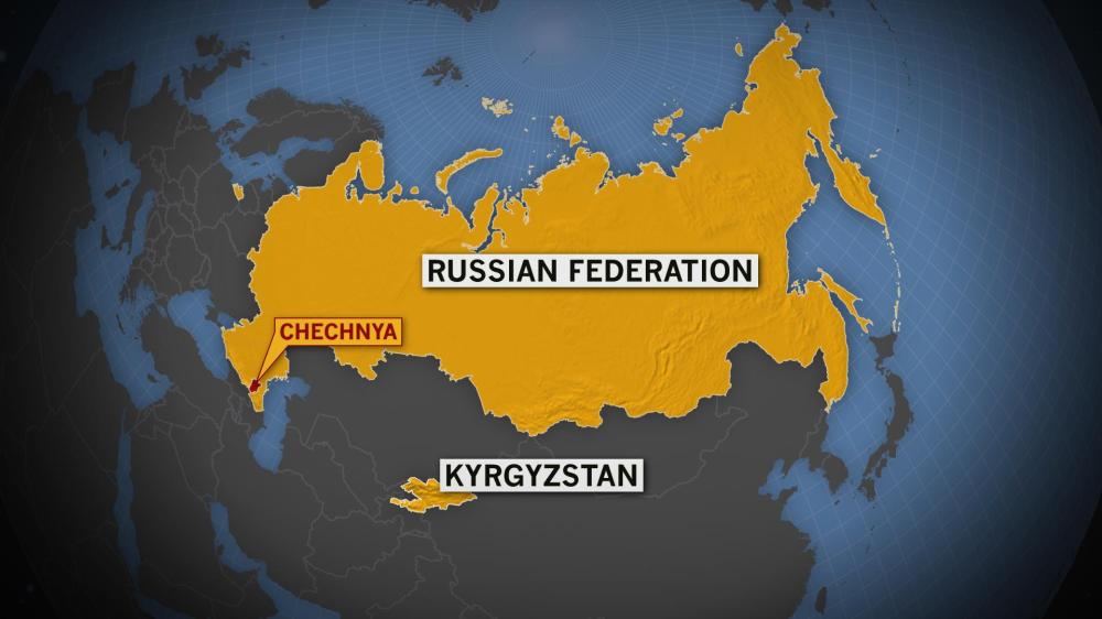 chechnya krgyzstan map