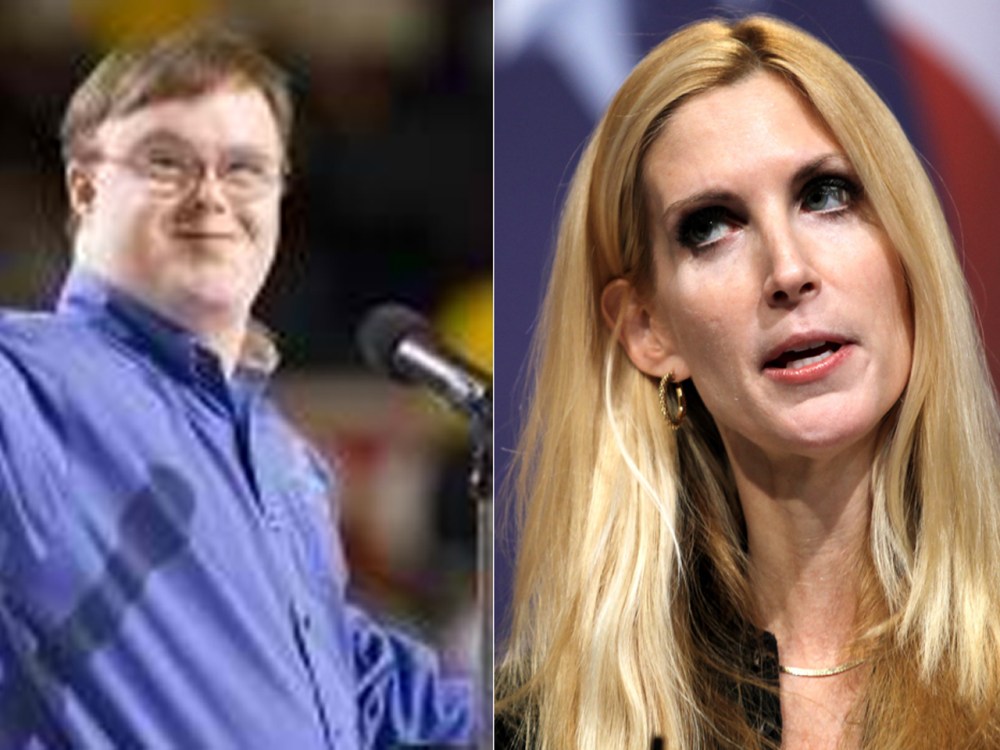 John Franklin Stephens and Ann Coulter (Photos: Courtesy Special Olympics Virginia and AP file)