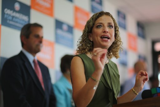 Democratic National Committee Chair Debbie Wasserman Schultz (D-FL) speaks during a rally in Miami, Fla. as she continues the DNC and Obama for America Gotta Vote Bus tour on October 25, 2012. (Photo by Joe Raedle/Getty Images)