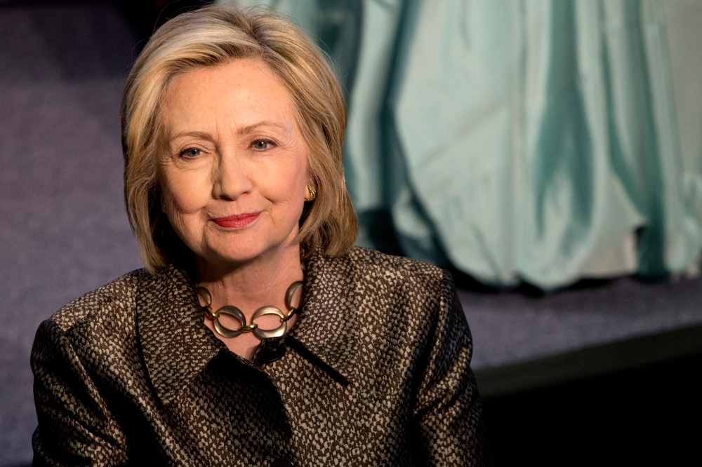 Democratic presidential candidate Hillary Rodham Clinton attends an event in Washington on April 22, 2015