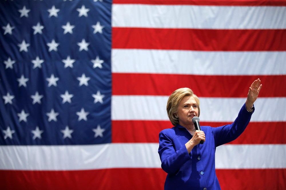 Democratic presidential candidate Hillary Clinton speaks at a rally, June 6, 2016, in Lynwood, Calif. (Photo by John Locher/AP)