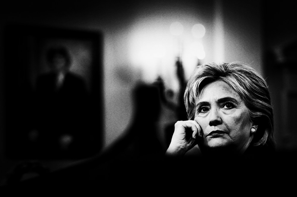 Former Secretary of State and Democratic presidential candidate Hillary Clinton listens to a question posed by the House Select Committee on Benghazi on Capitol Hill in Washington, D.C., Oct. 22, 2015. (Photo by Mark Peterson/Redux for MSNBC)