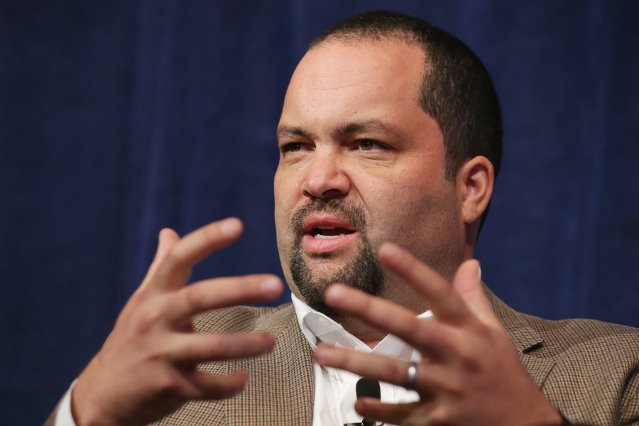 Former NAACP President and CEO Ben Jealous speaks in a panel discussion during a conference, Oct. 24, 2013 in Washington, DC. (Photo by Chip Somodevilla/Getty)