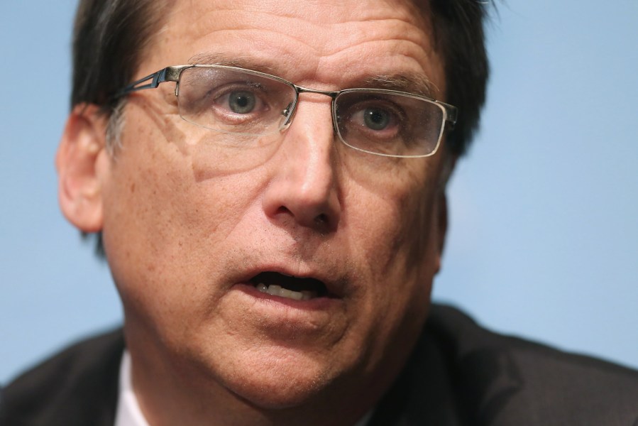N.C. Governor Pat McCrory holds a news conference with fellow members of the Republican Governors Association at the U.S. Chamber of Commerce on Feb. 23, 2015 in Washington, DC. (Photo by Chip Somodevilla/Getty)