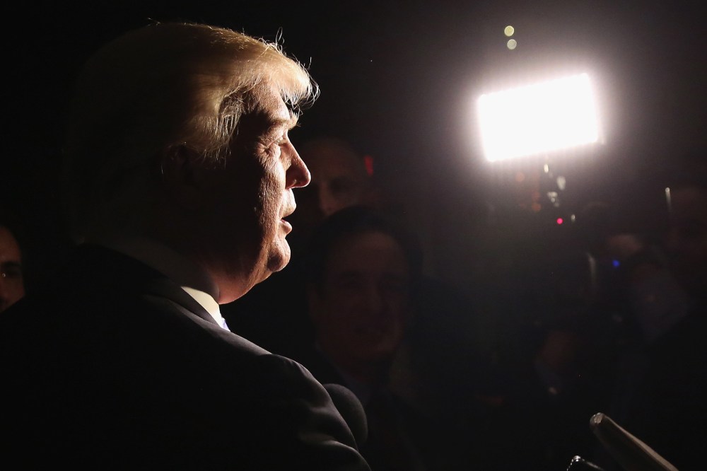 Donald Trump speaks at the New York County Republican Committee Annual Lincoln Day Dinner on Feb. 12, 2014 in N.Y. (Photo by John Moore/Getty)
