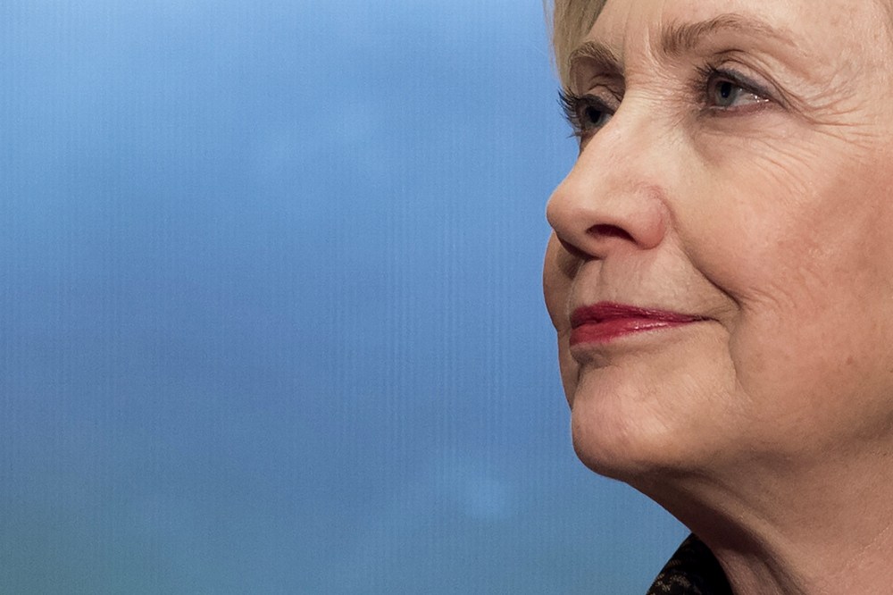 Democratic presidential hopeful Hillary Clinton attends a presentation of the Hillary Rodham Clinton Awards for Advancing Women in Peace and Security at Georgetown University in Washington on April 22, 2015. (Photo by Saul Loeb/AFP/Getty)