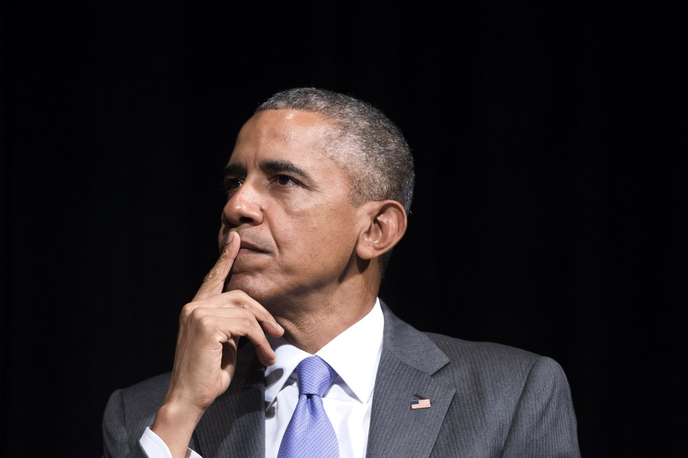 President Barack Obama attends an event at the Warner Theatre in Washington, D.C., June 17, 2015. (Photo by Saul Loeb/AFP/Getty)