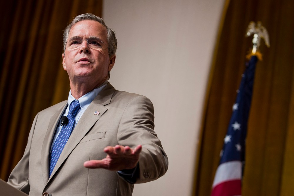 Jeb Bush, former governor of Florida and 2016 Republican presidential candidate (Photo by Drew Angerer/Bloomberg/Getty).