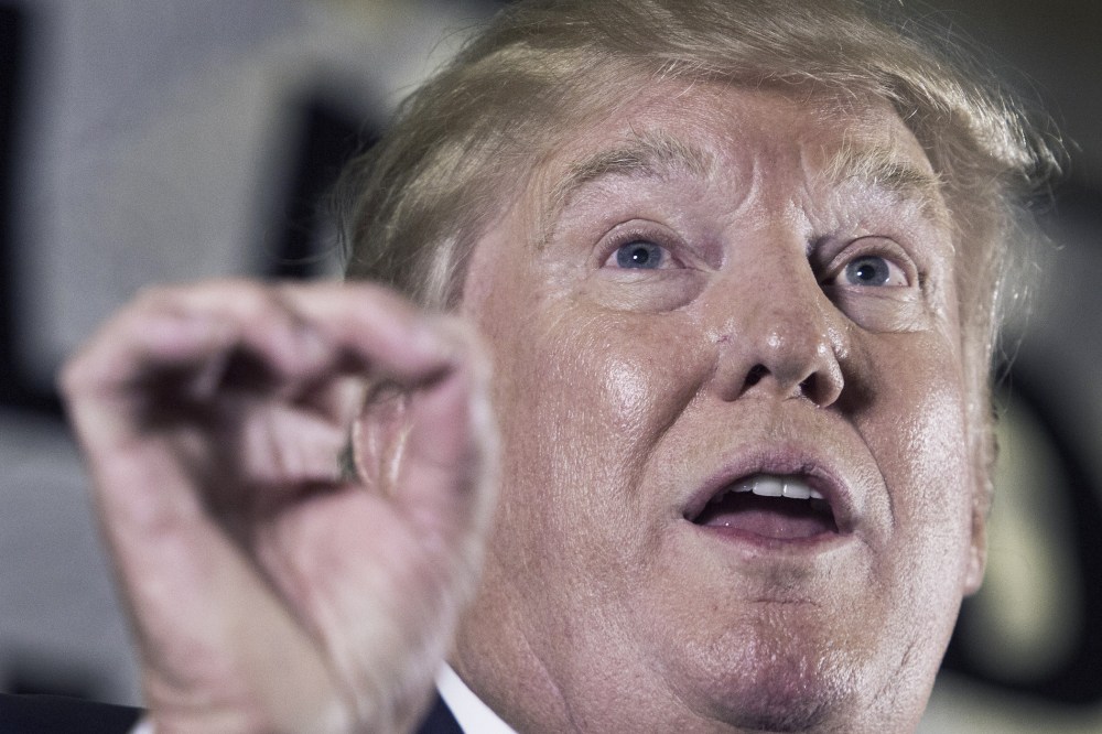 US presidential hopeful Donald Trump delivers remarks at the Maryland Republican Party's 25th Annual Red, White & Blue Dinner on June 23, 2015 in Linthicum, Md. (Photo by Paul J. Richards/AFP/Getty)