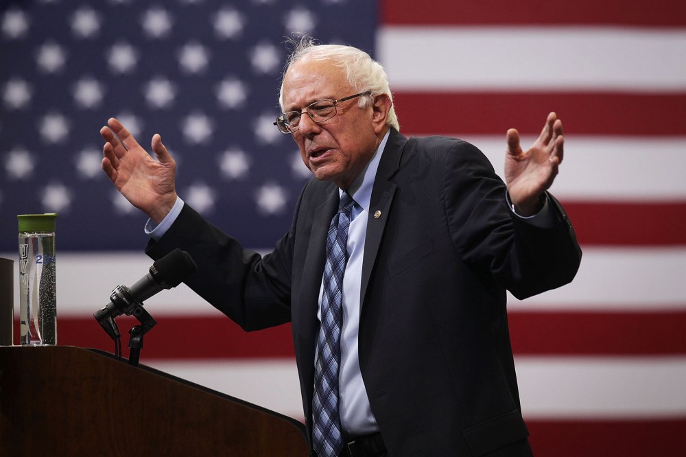 Democratic presidential candidate and U.S. Sen. Bernie Sanders (I-VT) speaks during a "National Student Town Hall" at George Mason University Oct. 28, 2015 in Fairfax, Va. (Photo by Alex Wong/Getty)