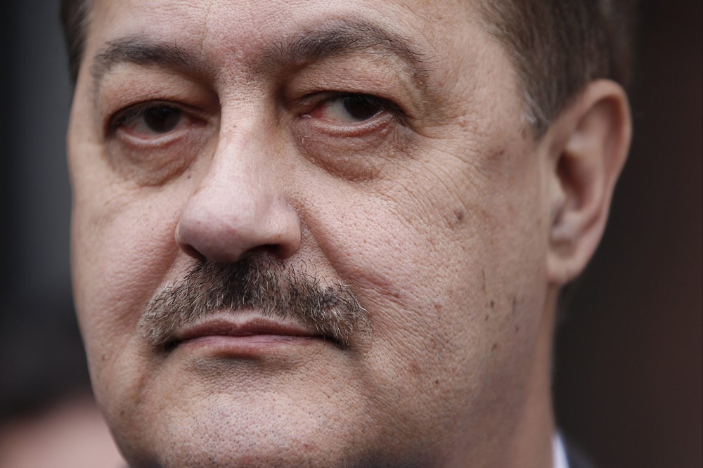 Donald "Don" Blankenship, former chief executive officer of Massey Energy Co., exits the Robert C. Byrd U.S. Courthouse in Charleston, W. Va. on Dec. 3, 2015. (Photo by Calvin Mattheis/Bloomberg/Getty)