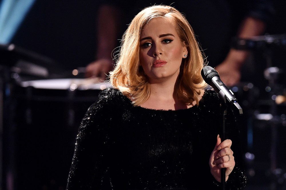 Adele performs during a Germany television concert special for RTL in Cologne, Germany on Dec. 6, 2015. (Photo by Sascha Steinbach/Getty)