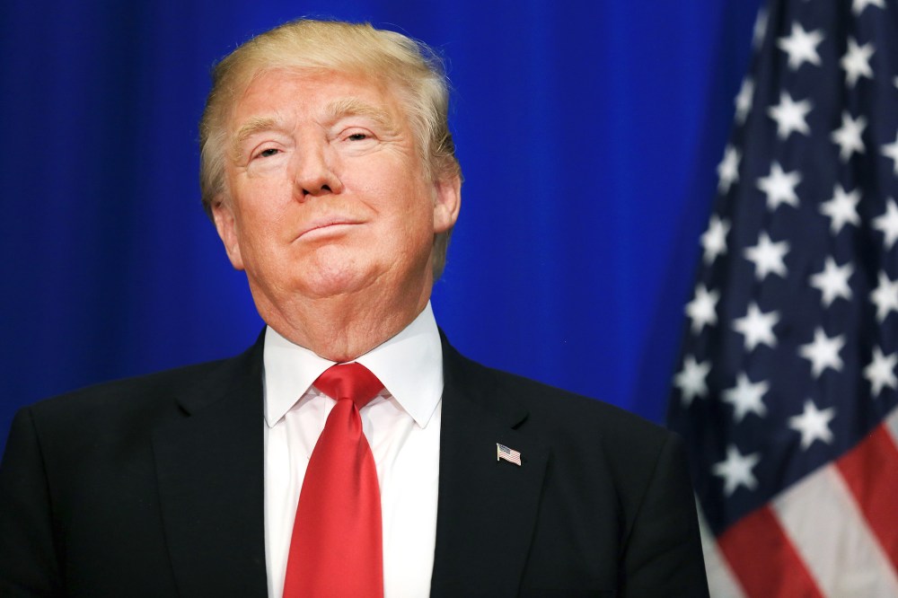 Republican presidential candidate Donald Trump speaks at a rally at the Fort Worth Convention Center on Feb. 26, 2016 in Fort Worth, Texas. (Photo by Tom Pennington/Getty)