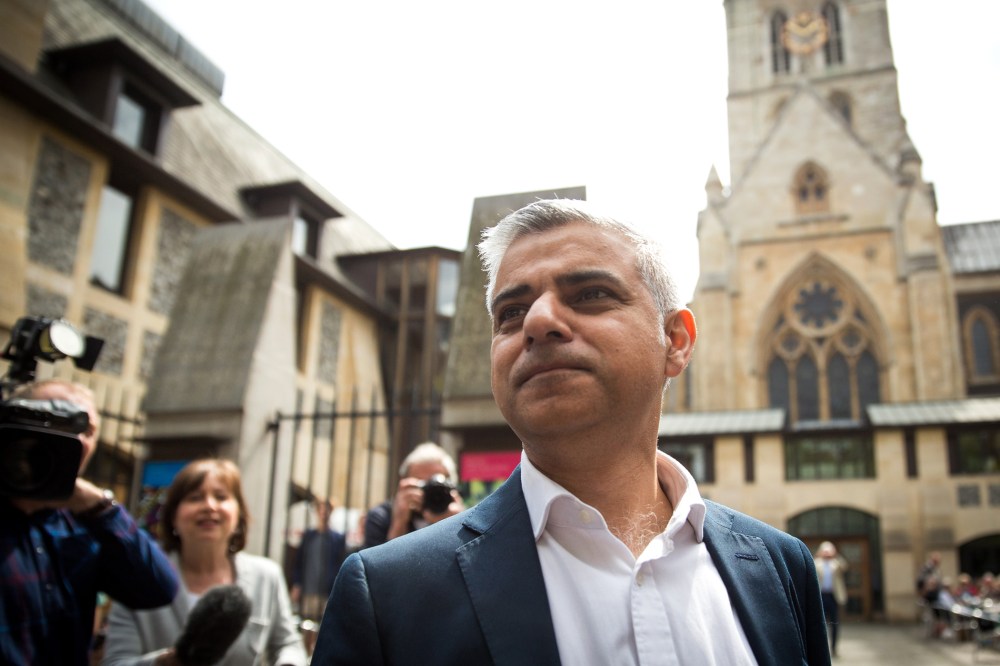 Sadiq Khan, Mayor-elect of London, leaves Southwark Cathedral on May 7, 2016 in London, England. (Photo by Rob Stothard/Getty)