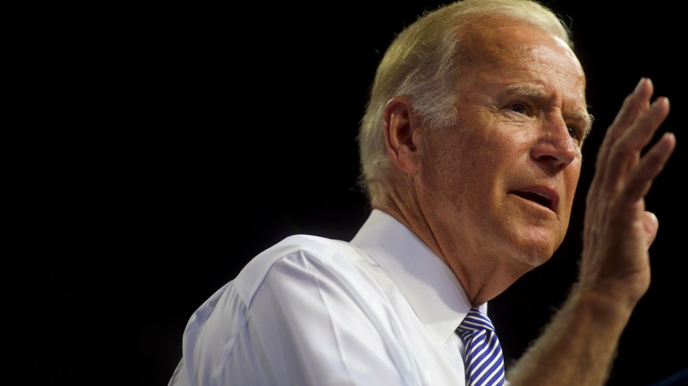 Vice President Joe Biden speaks at a rally with Democratic Presidential nominee Hillary Clinton at Riverfront Sports athletic facility on Aug. 15, 2016 in Scranton, Pa. (Photo by Mark Makela/Getty)