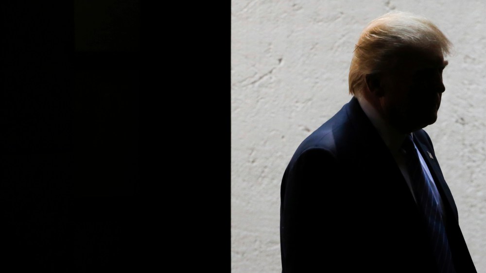 US Republican presidential candidate Donald Trump is seen during a press conference at Los Pinos on Aug. 31, 2016 in Mexico City, Mexico. (Photo by Hector Vivas/LatinContent/Getty)