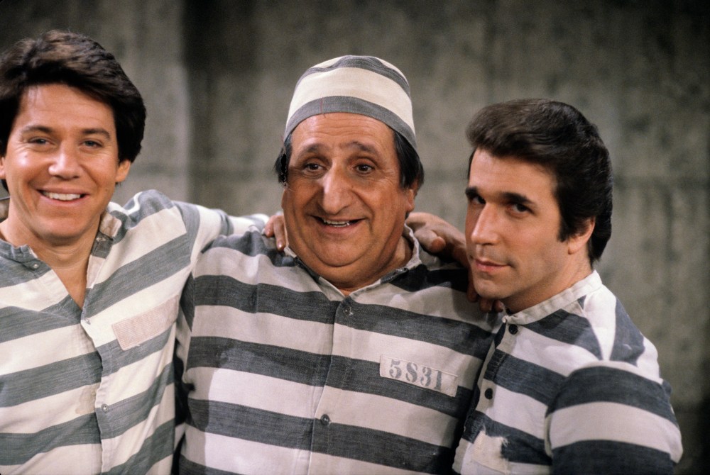 Anson Williams, Al Molinaro and Henry Winkler on Happy Days, May 26, 1981. (Photo courtesy of ABC/Getty)