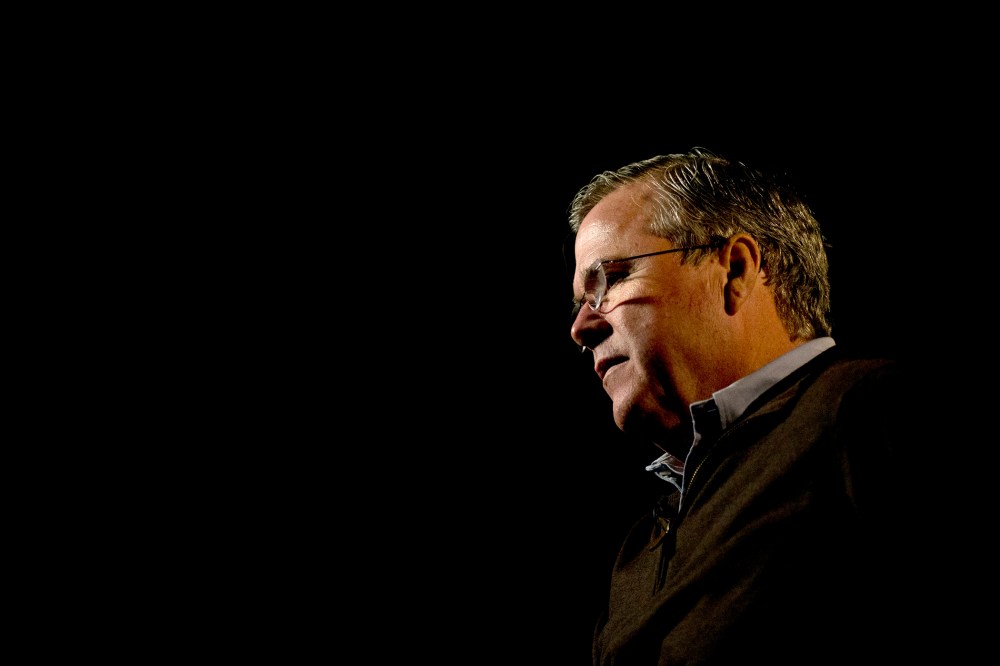 In this photo taken Jan. 12, 2016, Republican presidential candidate, former Florida Gov. Jeb Bush speaks during an interview in Coralville, Iowa. (Photo by Jae C. Hong/AP)