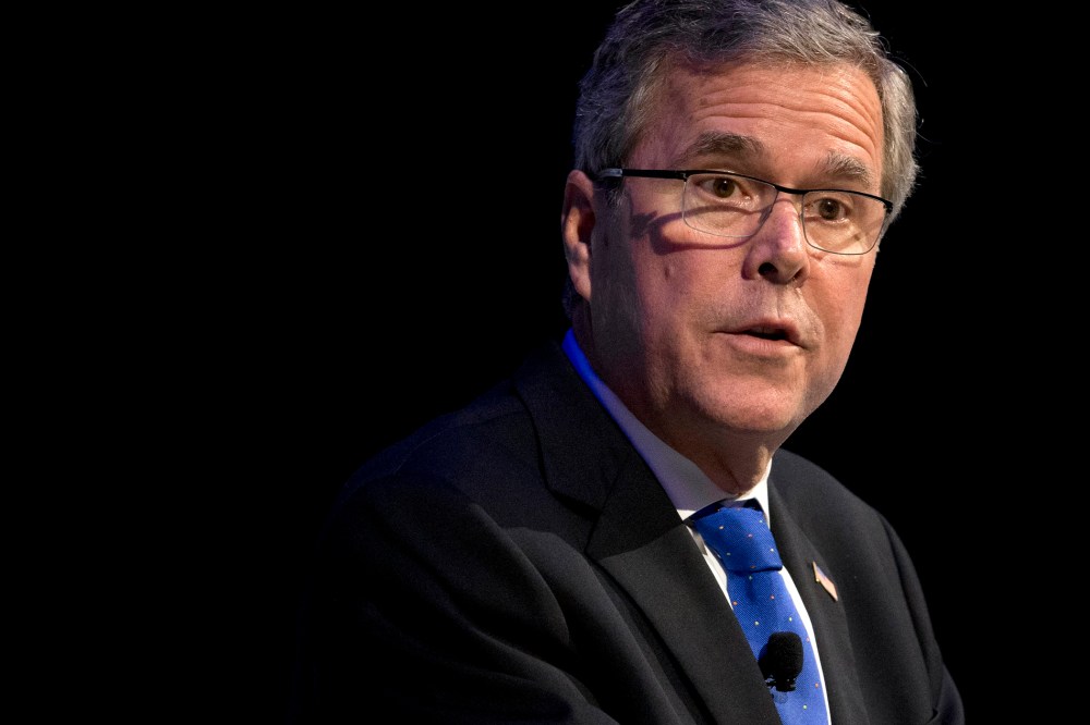 Former Florida Gov. Jeb Bush speaks at a Economic Club of Detroit meeting in Detroit on Feb. 4, 2015.