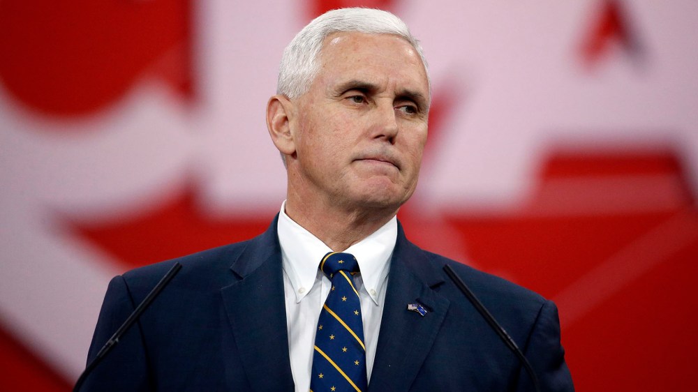 Indiana Gov. Mike Pence pauses while speaking at the Conservative Political Action Conference (CPAC) on Feb. 27, 2015 in National Harbor, Md.