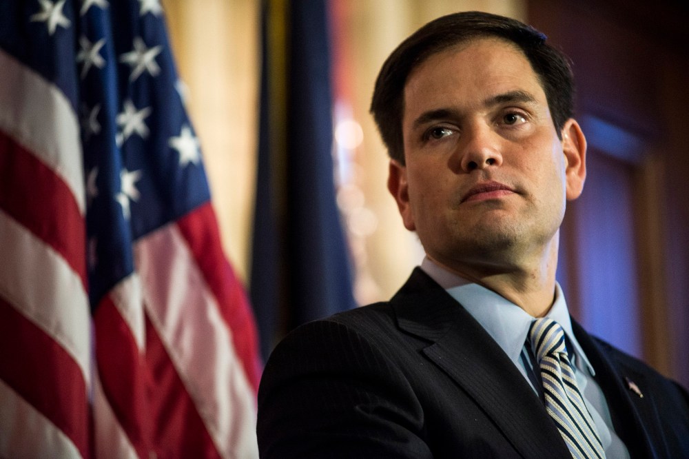 Sen. Marco Rubio discusses reforming antipoverty programs at the Capitol in Washington, Jan. 8, 2014.