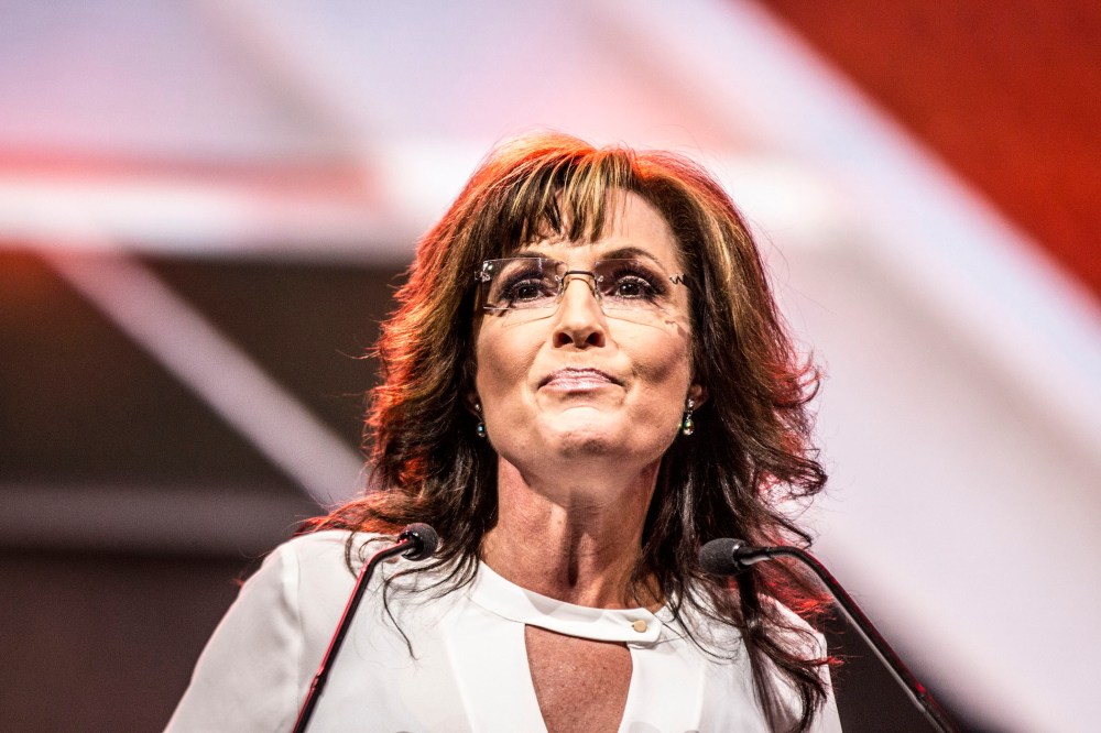Sarah Palin at The National Rifle Association annual convention in Indianapolis, April 2014.