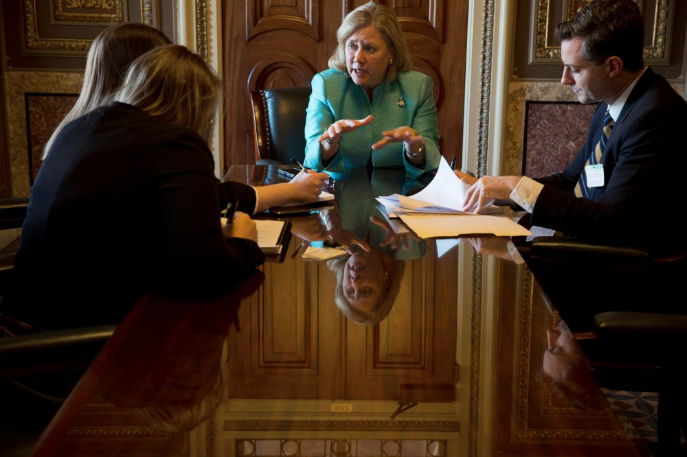 Sen. Mary Landrieu (D-La.), is seen in Washington, D.C., on Feb. 6, 2014.